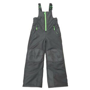 Champion  Snow Bibs Kids Small 6-7 Gray Front Zip Insulated Warm Winter Outdoor